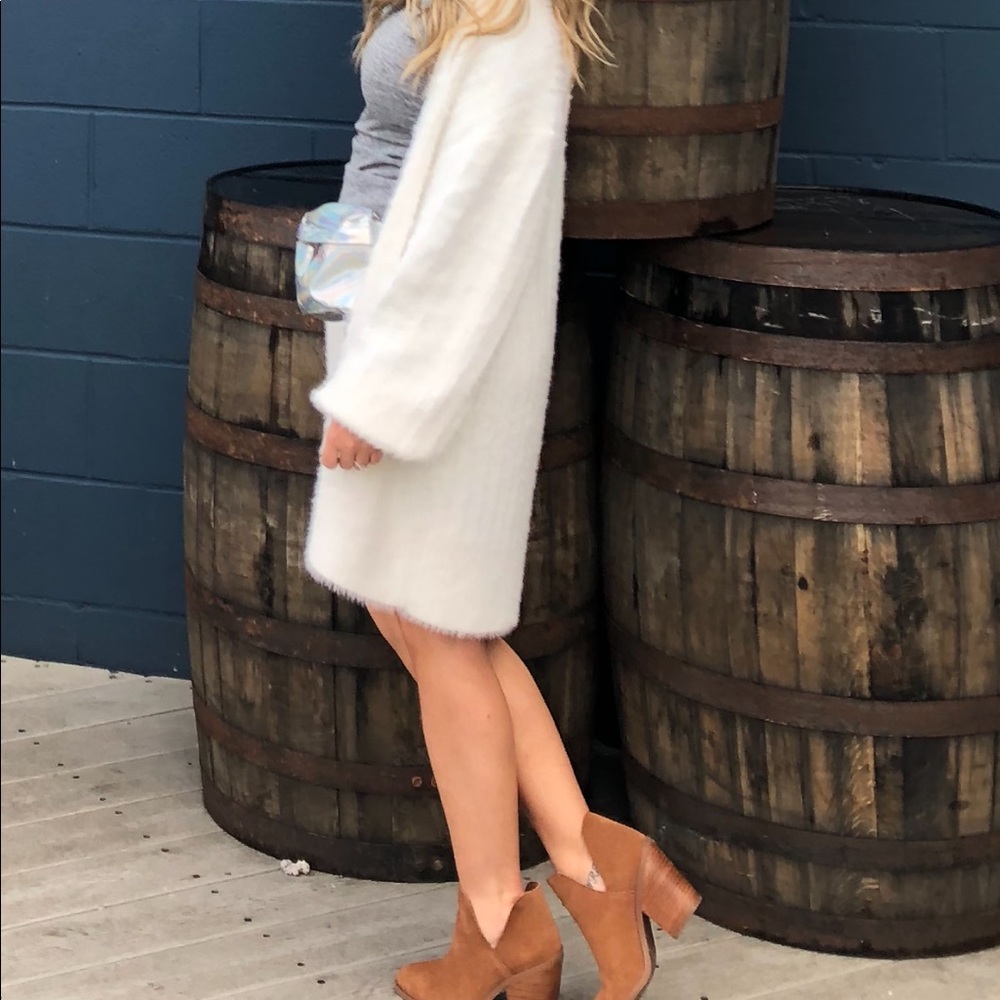 White cardigan